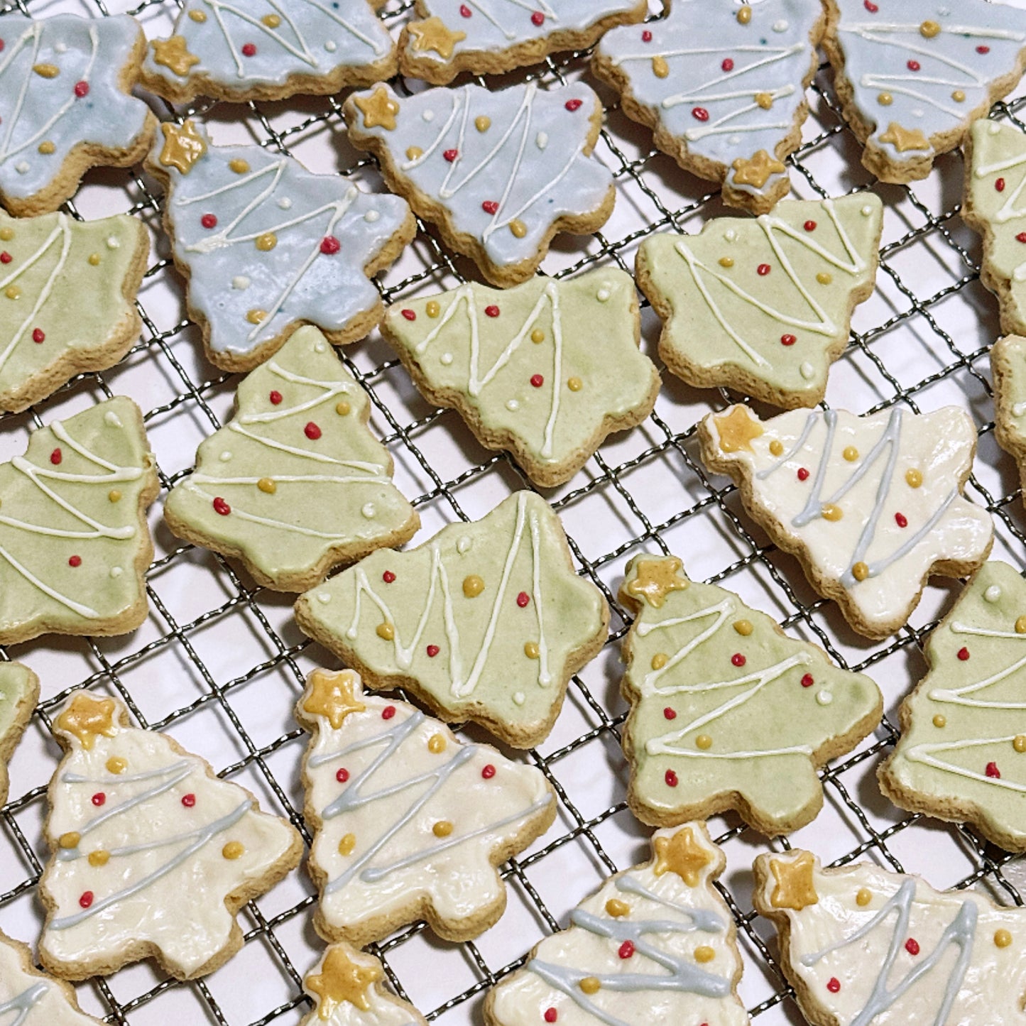 Christmas Tree Cookies | Icing Pet Cookies | 4 pcs