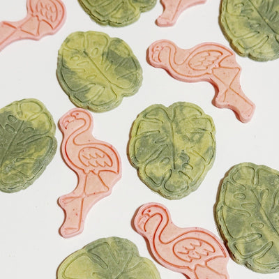 🌴Palm & Pink🦩 | Large Cookies| For Both Dogs and Cats | 4pcs