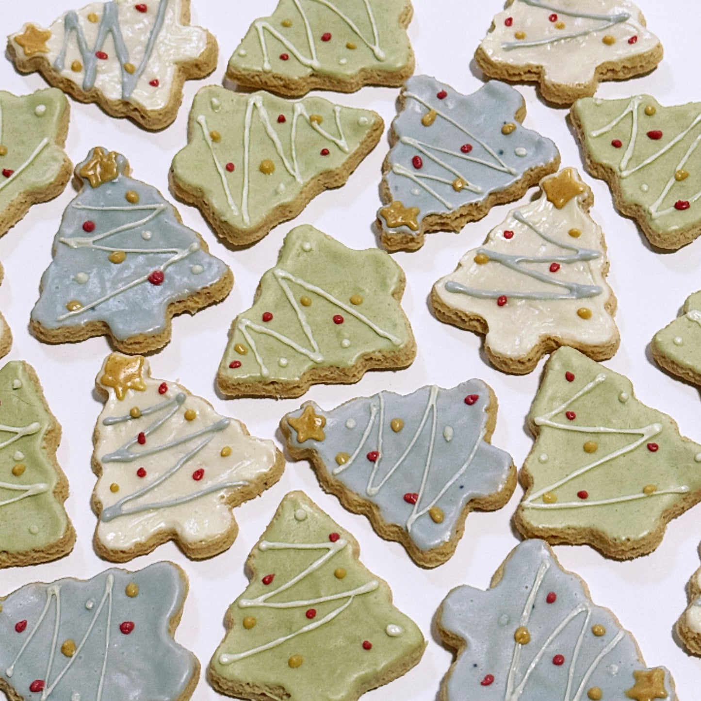 Christmas Tree Cookies | Icing Pet Cookies | 4 pcs