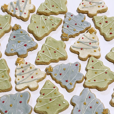Christmas Tree Cookies | Icing Pet Cookies | 4 pcs