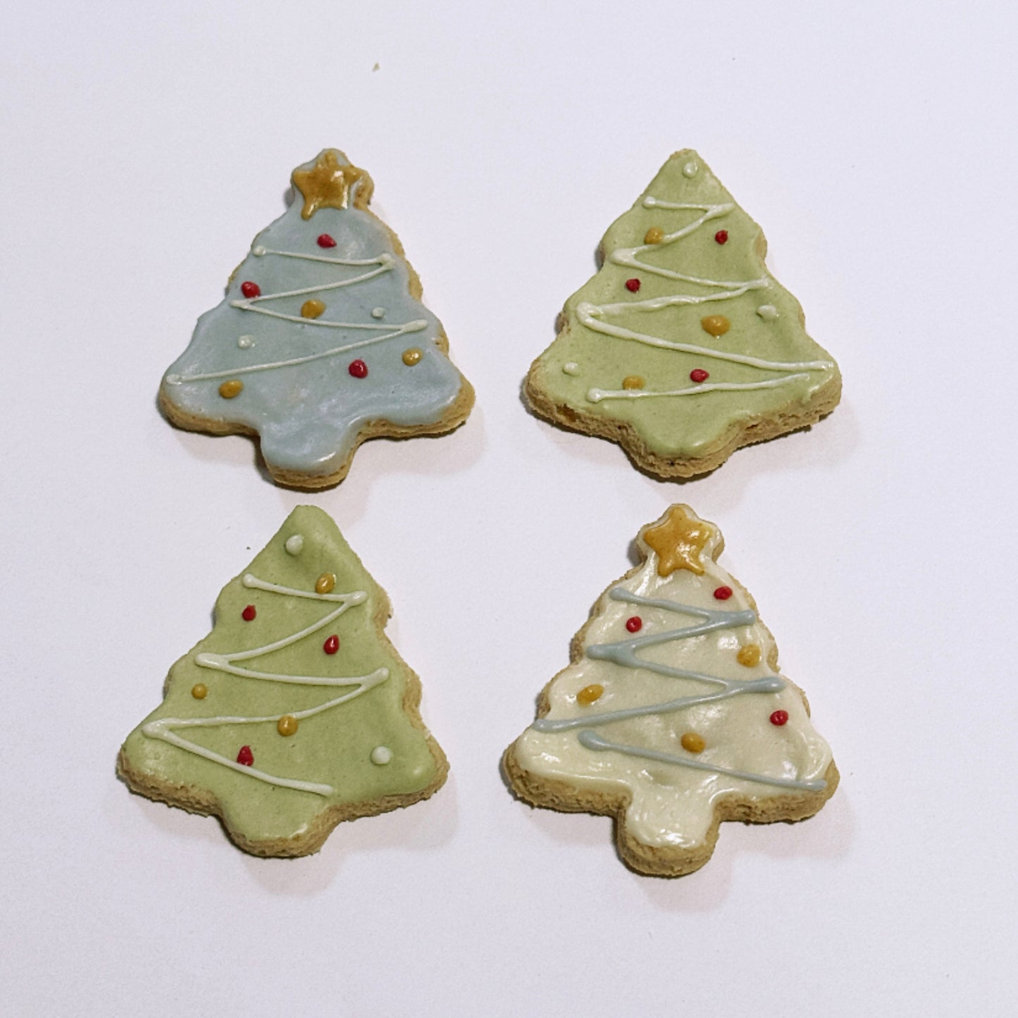 Christmas Tree Cookies | Icing Pet Cookies | 4 pcs