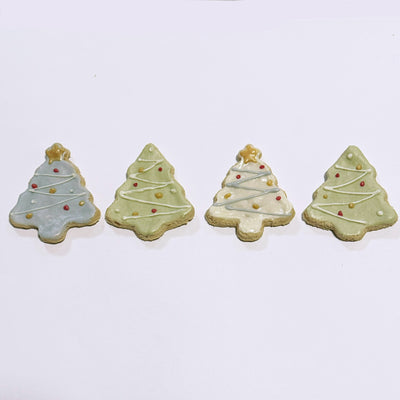 Christmas Tree Cookies | Icing Pet Cookies | 4 pcs